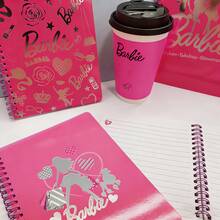 1pc New Barbie Student Notebook, Cartoon Pattern, A5 Spiral Bound, Pink Diary, Random Style, New Year Gift, Valentine's Day Gift, Easter Gift - Multicolor - View 4