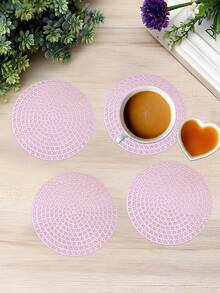 6/12 piezas de posavasos con forma de corazón, adecuados para la decoración de mesas de boda, manteles de fiesta, posavasos diarios para citas, ideales para el Día de San Valentín, Acción de Gracias, Pascua, Día de la Madre - Multicolor - Ver 6