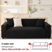 1件装弹力宠物友好型沙发套，四季通用宽松沙发套，防滑客厅沙发保护套，完全防尘，适用于双人、四人和三人沙发