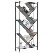 vidaXL Bibliothèque sonoma gris 79x30x180 cm made of engineering and metal - Grigio - Visualizzare 4