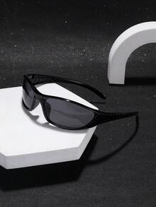 1 PC Men's Wrap Sports Glasses Lightweight Frame Comfortable To Wear For Stay Stable While Exercising With Glasses Box - Multicolor - View 10