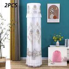 1pc Cylindrical Air Conditioner Dust Cover, Universal Top Lid Cloth, Can Start AC Without Removing Dust Cover