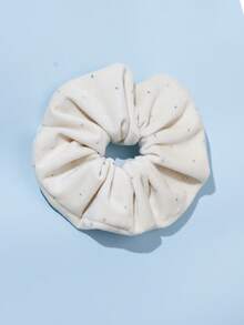 1个天鹅绒水晶发圈，女士优雅复古发圈，适合各种场合的发绳，马尾辫发圈，头饰