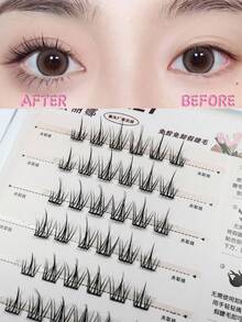 anlinnet 36 Clusters Of Glue Free Sunflower Mixed Eyelashes That Do Not Require Glue And Can Be Directly Applied As Fake Eyelashes. Natural Eyelashes Extend Makeup And Eyelashes Are Easy To Apply - C - Xem 2