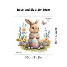BRUP 1 Sheet Cuddly Bunnies Wall Stickers, 4 Rabbits Stacking , Cute Animal Cluster Design For Nursery Kids Room Door Decor, Removable Peel And Stick Decals, BFF Friendship Theme Art - Multicolor - View 15