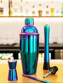 Juego de cocteleras Boston profesionales de 25 onzas, set de coctelera de acero inoxidable con peso para bartenders, coctelera de bar de acero, herramientas esenciales de bartender para mezclar bebidas - Multicolor - Ver 5