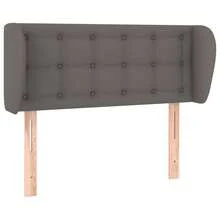 vidaXL Tête de lit avec oreilles Gris 93x23x78/88 cm - Gris - Voir 2