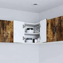 vidaXL Armário de cozinha Chêne fumé 57 x 57 x 40 cm Bois d'ingénierie - Castanho - Ver 4
