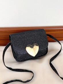 1Pc Kids Cross Shoulder Bag Square Bag Shoulder Bag Coin Purse, Lightweight And Portable Flip Closure, Suitable For Girls, Teenagers, Daughters, Girls, Schoolgirls, Junior High School Students, Etc., Daily Essentials , Also Ideal For Clothing - 543# - View 9