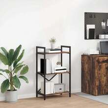 vidaXL Étagère Chêne fumé 56 x 34 x 96 cm Bois d'ingénierie - Tabac - Voir 1