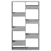 vidaXL Cloison de séparation sonoma gris 100x33x175 cm fabriqué en ingénierie - Gris - Voir 4