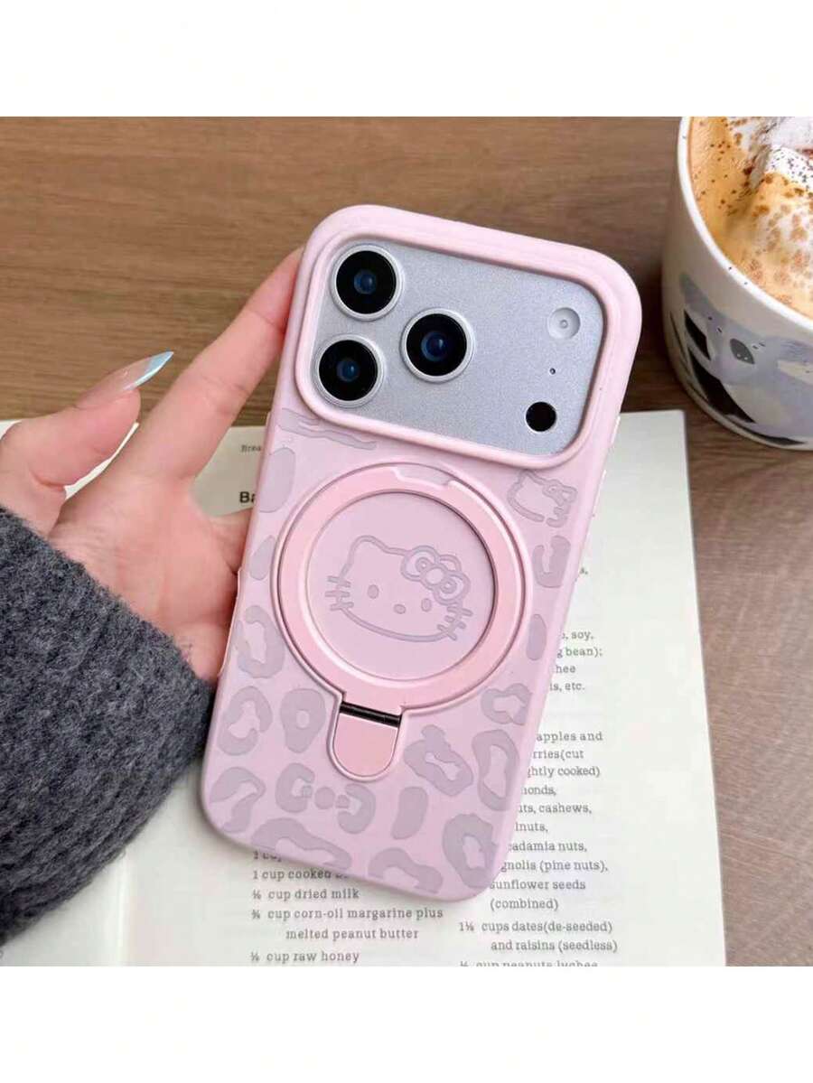 Magnetic Wireless Charging Soft Silicone Protective Case Compatible With Iphone 16/15/14/13/12/11 Pro Max/16e, Waterproof, Shockproof, Anti-Fall, Anti-Scratch, Sanrio Premium Phone Case, Hello Kitty, Cartoon, Anime, KT, Phone Case Cover - Pink - View 1