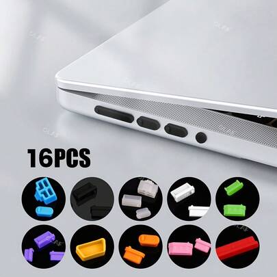 16pcs Universal Dust Plugs, Suitable For Laptop, Notebook, USB Computer Port Protector