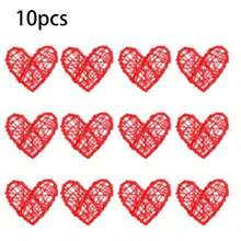 6/12 quả cầu mây hình trái tim để trang trí, thích hợp cho trang trí nhà cửa ngày Valentine, đồ trang trí DIY, trang trí bàn tiệc cưới, trang trí đám cưới, trang trí lãng mạn ngày Valentine, trang trí nhà cửa, trang trí văn phòng, trang trí tựu trường. - Nhiều màu - Xem 5