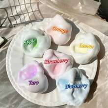 1pc Handmade Mochi Stress Relief Toy, Stretchable Soft Glutinous Rice Paste, Squeeze For Stress Relief, Thin Ice Skin, Moldable Mochi Texture, Ideal Gift For Office, Party, April Fools - Multicolor - View 4