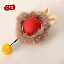 1pc LED Interactive Cat Toy Ball, USB Rechargeable Automatic Rolling Cat Teaser Toy With Plush Anti-Slip Base (Low Voltage Design, Striped Glowing Ball, Lightweight & Quiet, Suitable For All Indoor Cat Breeds) - Multicolor - View 16