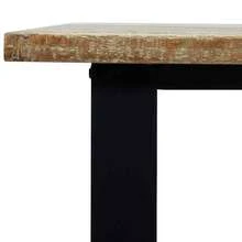 vidaXL Table à manger 150x90x75 cm bois d'acacia massif - Tabac - Voir 8