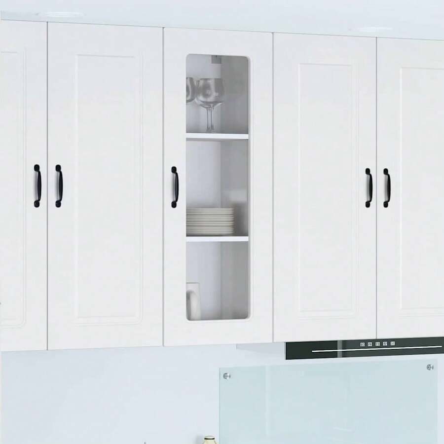 vidaXL Armário de cozinha Kalmar Blanc brilhante 40 x 31 x 100 cm - Branco - Ver 1