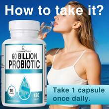 PSLALAE Probiotics 60 Billion - Organic Prebiotics - Colon Cleansing, Promote Gut Health And Regularity, And Boost The Immune System - 60pcs - 60 viên nang - Xem 5