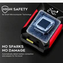 Car Starter With Air Pump,Car Battery Charger With Air Pump, 12V Car Battery Starting Power Supply, With Emergency LED Light, Portable Power Bank, Leather Storage Bag. - Multicolor - View 6