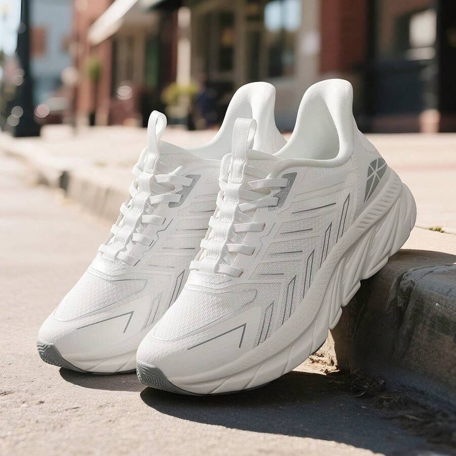 Women's Slip On Walking Shoes Running Comfortable Tennis Breathable Non Slip Athletic Gym Workout Cross Training Fashion Sneakers - trắng - Xem 1