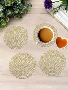 6/12 piezas de posavasos con forma de corazón, adecuados para la decoración de mesas de boda, manteles de fiesta, posavasos diarios para citas, ideales para el Día de San Valentín, Acción de Gracias, Pascua, Día de la Madre - Multicolor - Ver 3