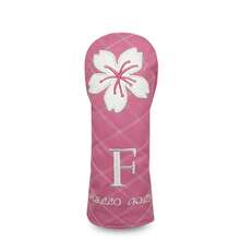 春季限量版粉钻格纹高尔夫球杆套，HELLO GOLF 白色刺绣，樱花刺绣女士个性化球杆套，浪漫高尔夫装备 - 粉色 - 查看 10