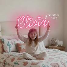 Customized Neon Sign With Heart Shape - Personalized Neon Light Name Sign, Gift For Girls, Kids Bedroom Decor, Neon Sign With Heart Shape, Customized Neon Sign, Suitable For Graduation Decoration, Birthday, Christmas Gift, Back To School Illuminated Sign - Simple Letters - View 2