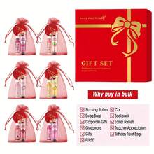 48PCS/Box Premium Gift Set Wedding Thank You Gift Set 6 Scents - Hand Cream Lipstick Set Durable Moisture With Thank You Card And Organza Gift Bag Women's Gift Party Party Gift Assembly Distribution - 高級禮品套裝 - 查看 8