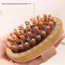 Body Anti Orange Peel Tissue Massage Brush Soothing Wood Essential Oil SPA Air Cushion Massage Comb Scalp Massage Brush Body Massager Fitness Accessories