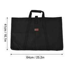 Foldable Storage Bag Made Of Waterproof Oxford Cloth With Sponge Padding. Black Multifunctional Carrying Bag For Outdoor Picnics And Travel. - Hitam - View 3