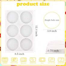 HUAKENER 2 piezas de moldes de silicona para magdalenas moldes redondos antiadherentes de 4 pulgadas para hornear mini pasteles magdalenas postres hamburguesas preparación de sándwiches - 3 unidades. - Ver 1