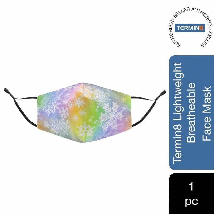 Termin8 Christmas Face Mask Design 3 Reusable Printed Pattern, Breathable Fabric Adult Face Mask, Lightweight Washable Reusable Face Mask For Men And Women - A - View 1