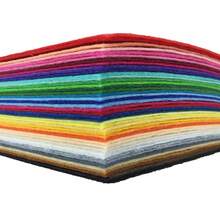 16PCS 8 X 12 Inches (20 X 30cm) Assorted Color Felt Fabric Sheets Patchwork Sewing DIY Craft 1mm Thick - Multicolor - View 2