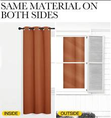 Patio Door Curtain Sound Blocking, Bedroom Privacy Room Divider Curtain Screen Partitions, Thermal Insulated Blackout Closet Sliding Door Curtain (1 Panel, 8.3ft Wide By 7ft Long, Gray) - Burnt Orange - View 5