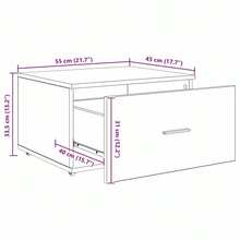 vidaXL Armadio da tiro con roue Chêne fumé 55 x 45 x 31 cm - Castano - Visualizzare 11