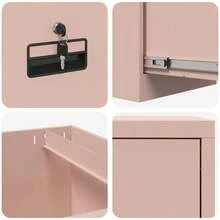 vidaXL Armadietto per  Rosa 44 x 50 x 106,5 cm Acciaio Laminato al Freddo - Rosa - Visualizzare 8