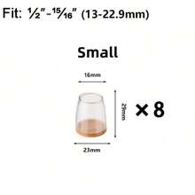 8/16 piezas Almohadillas redondas de fieltro mate para patas de silla, protectores de piso para muebles en pisos de madera dura y laminados, resistentes a arañazos y reductores de ruido, color marrón claro - marrón claro - Ver 12