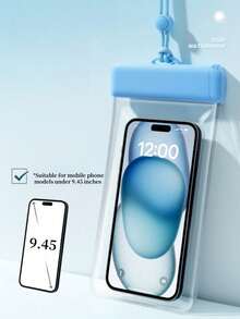 IPX8 Waterproof Phone Pouch, Waterproof Sealed Bag, Suitable For Any Smartphone Under 9.45in, Essential For Diving, Swimming, Beach, With Lanyard - Multicolor - View 4