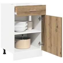 vidaXL Armadio da tiro "Lyon" Chêne artigianale 50 x 46 x 81,5 cm Bois d'ingénierie - Castano - Visualizzare 3