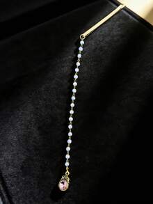 Retro Bohemian Style Brides Hair Accessories Faux Pearl & Crystal Hair Chain /Hairpin Suitable For Women's Weddings Wear,Festival Jewelry Accessories