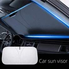 汽车挡风玻璃遮阳罩，银色涂层反光层和不透明结构设计，隔热效果强，全面防护紫外线，快速降温，适合夏季使用，安装简便，经久耐用。 - 汽車前窗遮陽板 - 查看 7