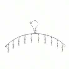 户外阳台多功能不锈钢袜架，防风晾衣架 - 銀色 - 查看 11