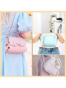 10pcs Metal Key Chain Set, DIY Handbag Key Ring Pendant Accessories, 3 Styles Available - Multicolor - View 10