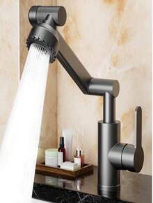 1个不锈钢水龙头延长杆，冷热水双出，适用于厨房和浴室水槽 - 彩色 - 查看 2