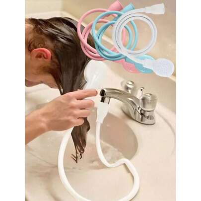 1pc Multi-Function Faucet Extender With Shower Head, 51.57 Inch Total Length, Easy-To-Use Hair Washing Adapter, Bathing Shower Head, Simple & Quick Pet Bathing Connector, Home Bathroom Decor, Autumn Decor, Back To School Decor