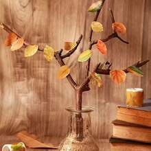 50pcs Beautiful Artificial Leaves, Art Stationery Stickers Back To School, Suitable For Postcard Making, Gift Wrapping Stickers, Bookmarks, Gift Making Sticker Tapes, Tape Diaries And Scrapbooks - Multicolor - View 9