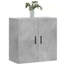vidaXL Armoire murale gris béton 60x31x60 cm ingénierie du bois - Gris - Voir 3