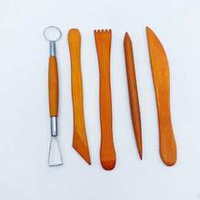 5件套陶瓷粘土雕塑艺术用品造型工具软粘土陶艺工具成型套装 - 彩色 - 查看 4