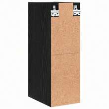 vidaXL Wandschrank mit Ablage, Schwarzeiche, 20 x 29,5 x 60 cm - Schwarz - Übersicht 7